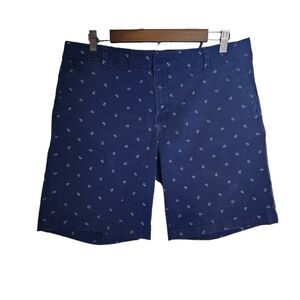 Tommy Hilfiger Blue Anchor Print Cotton Women's  Shorts Size 12